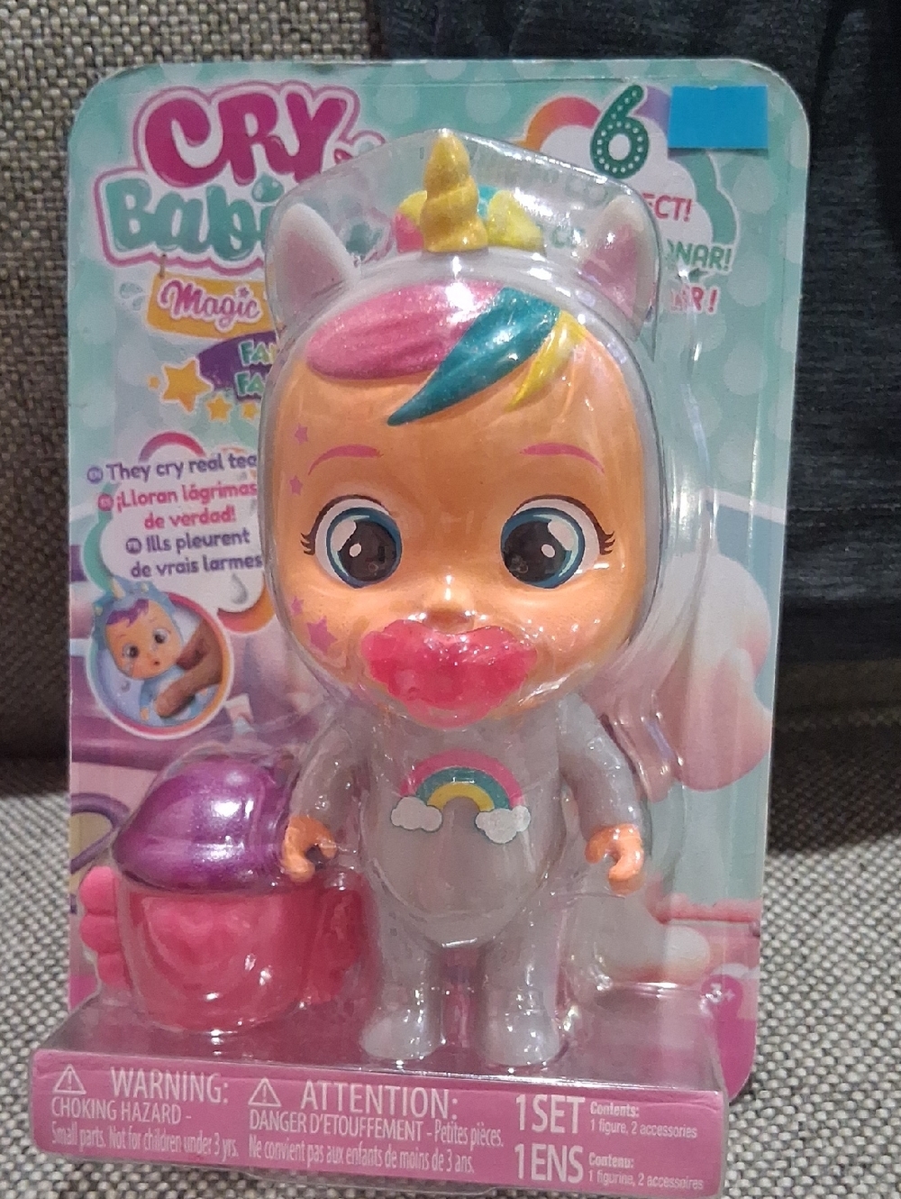 Cry Babies Magic Unicorn Doll - White & Pink Outfit